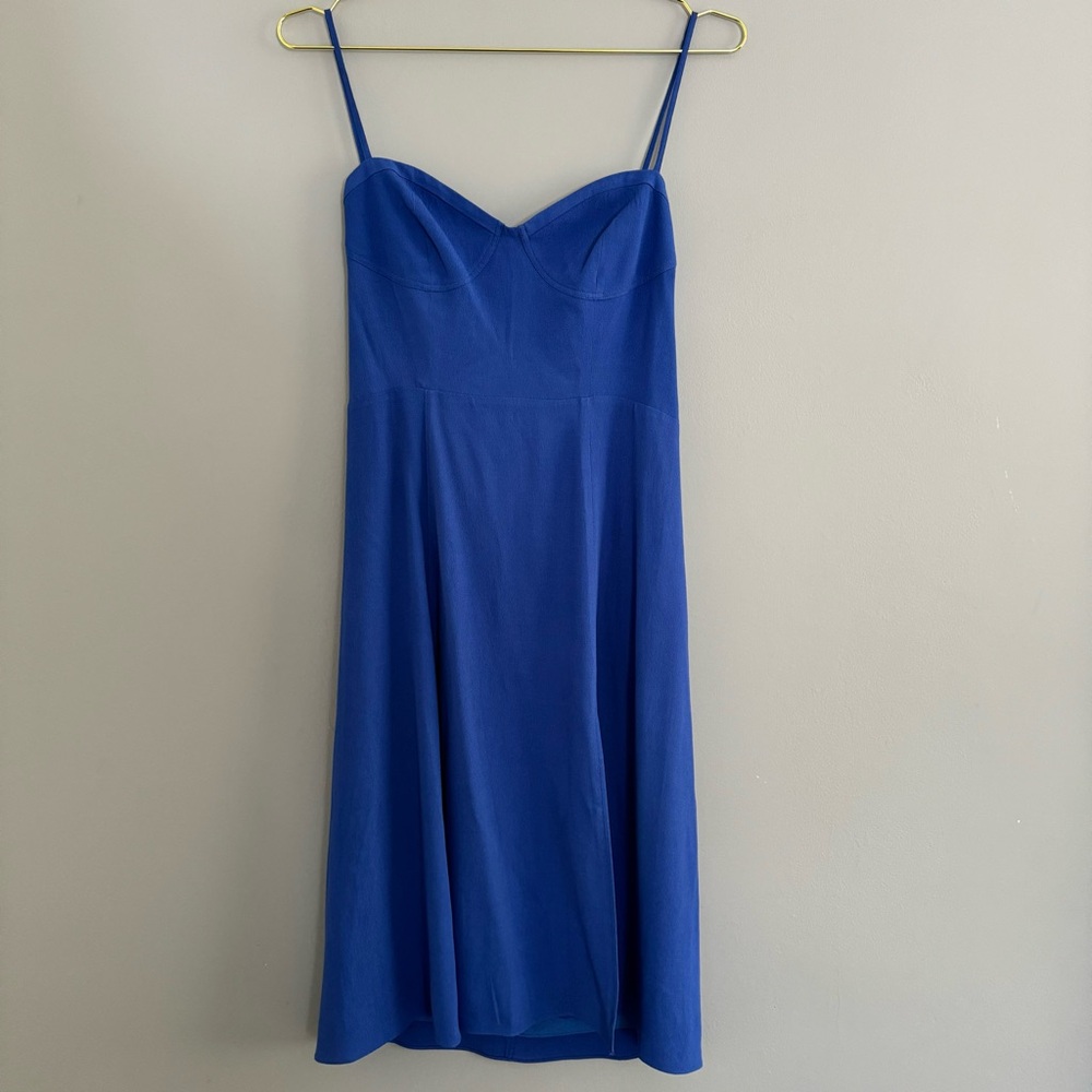 ARITZIA SUNDAY BEST MIDI DRESS - DARK ROYAL BLUE - SIZE M